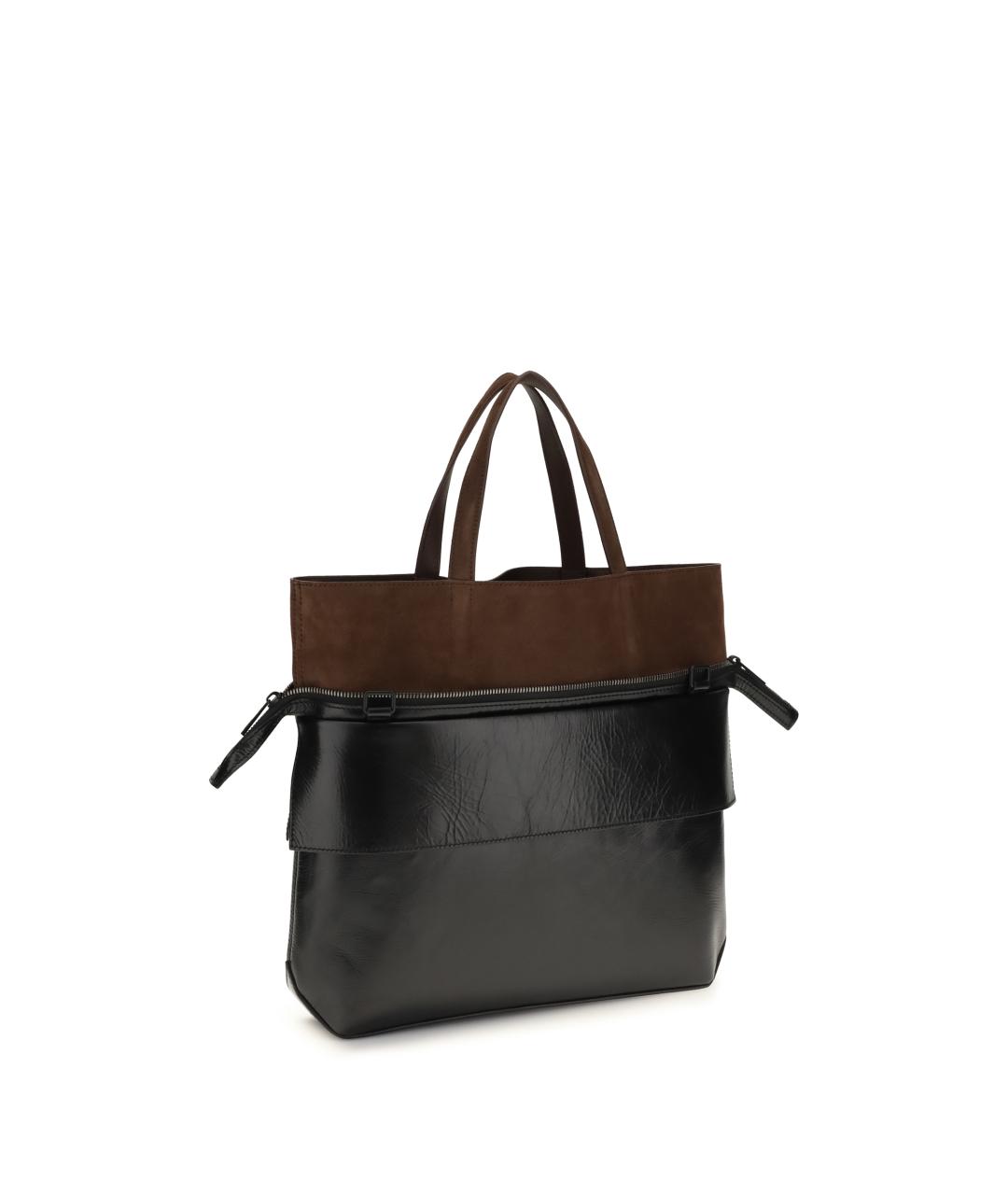 LOEWE Черная кожаная сумка тоут, фото 3