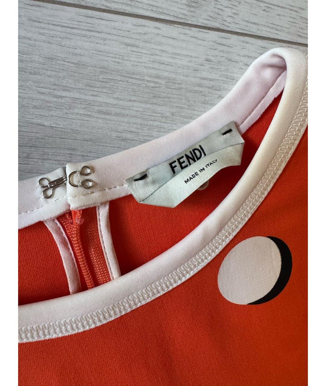 FENDI Оранжевый хлопковый костюм с брюками, фото 3