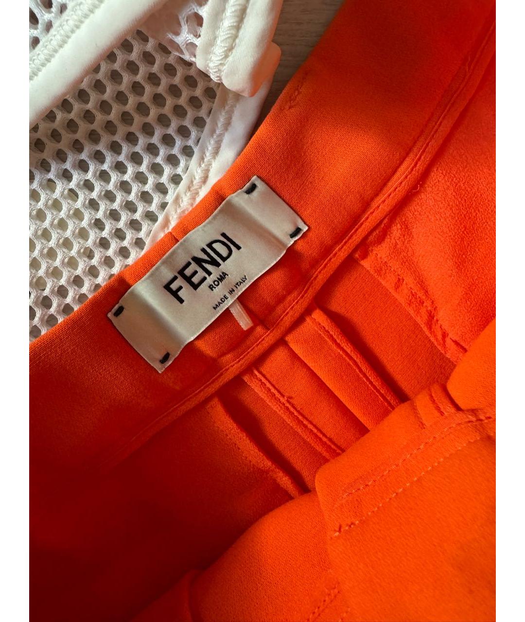 FENDI Оранжевый хлопковый костюм с брюками, фото 6