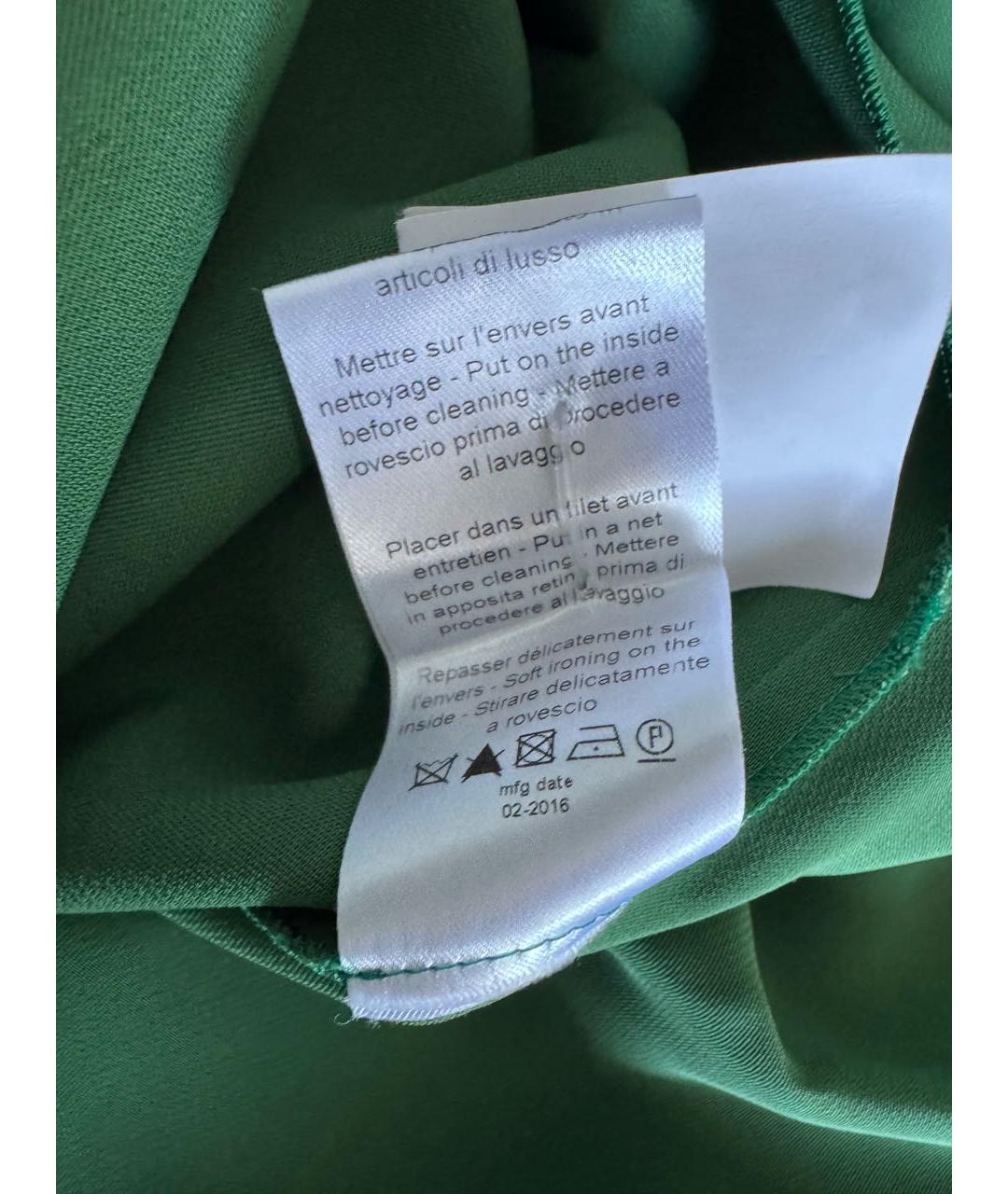 LANVIN Зеленое вискозное повседневное платье, фото 6