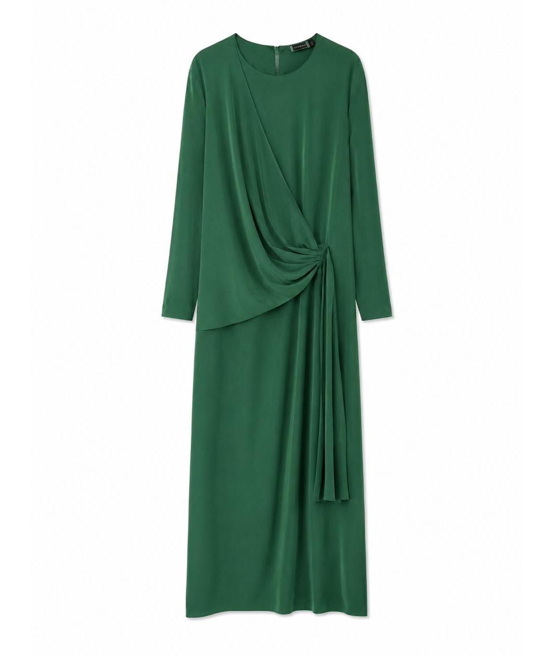 LANVIN Зеленое вискозное повседневное платье, фото 1
