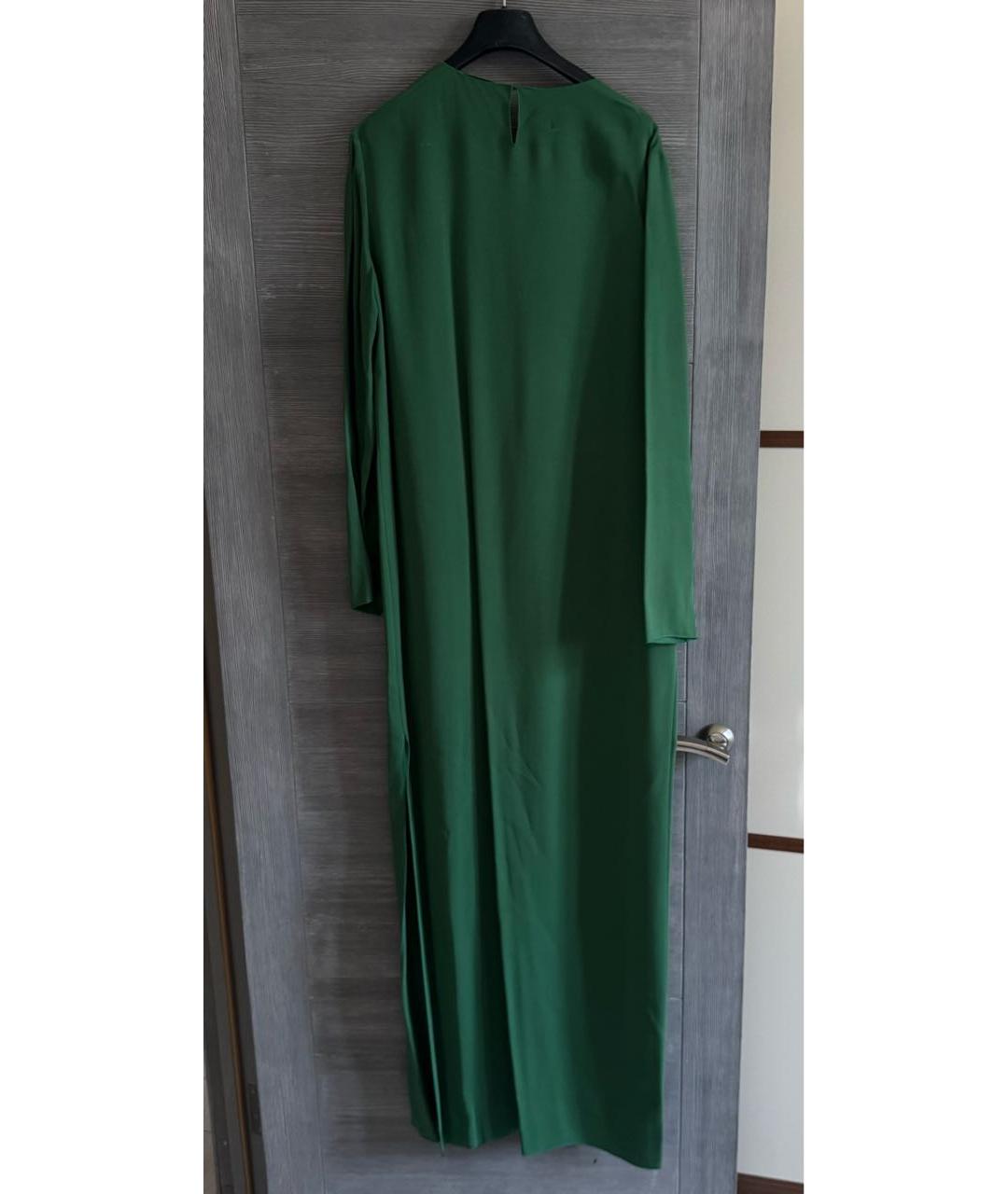 LANVIN Зеленое вискозное повседневное платье, фото 2