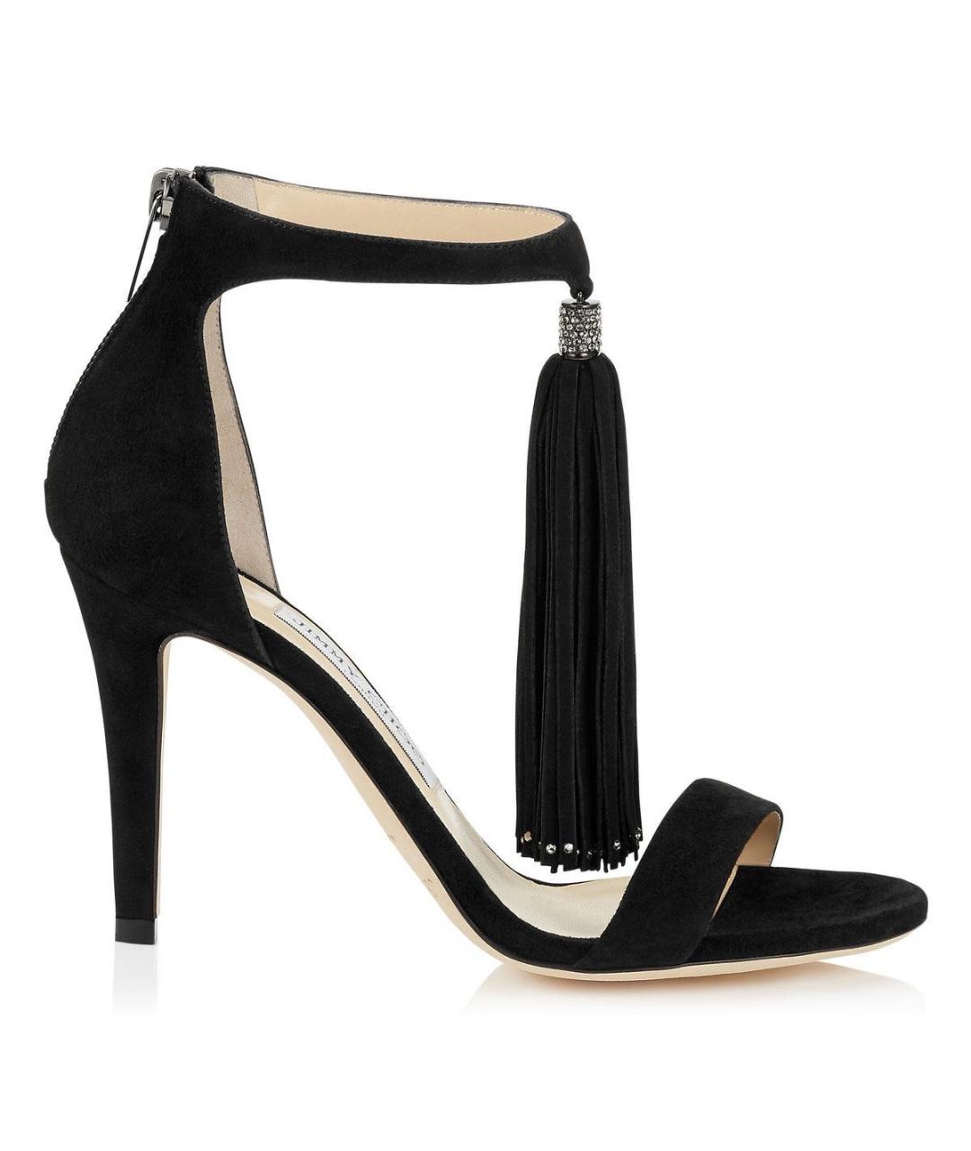 JIMMY CHOO Черные замшевые босоножки, фото 9