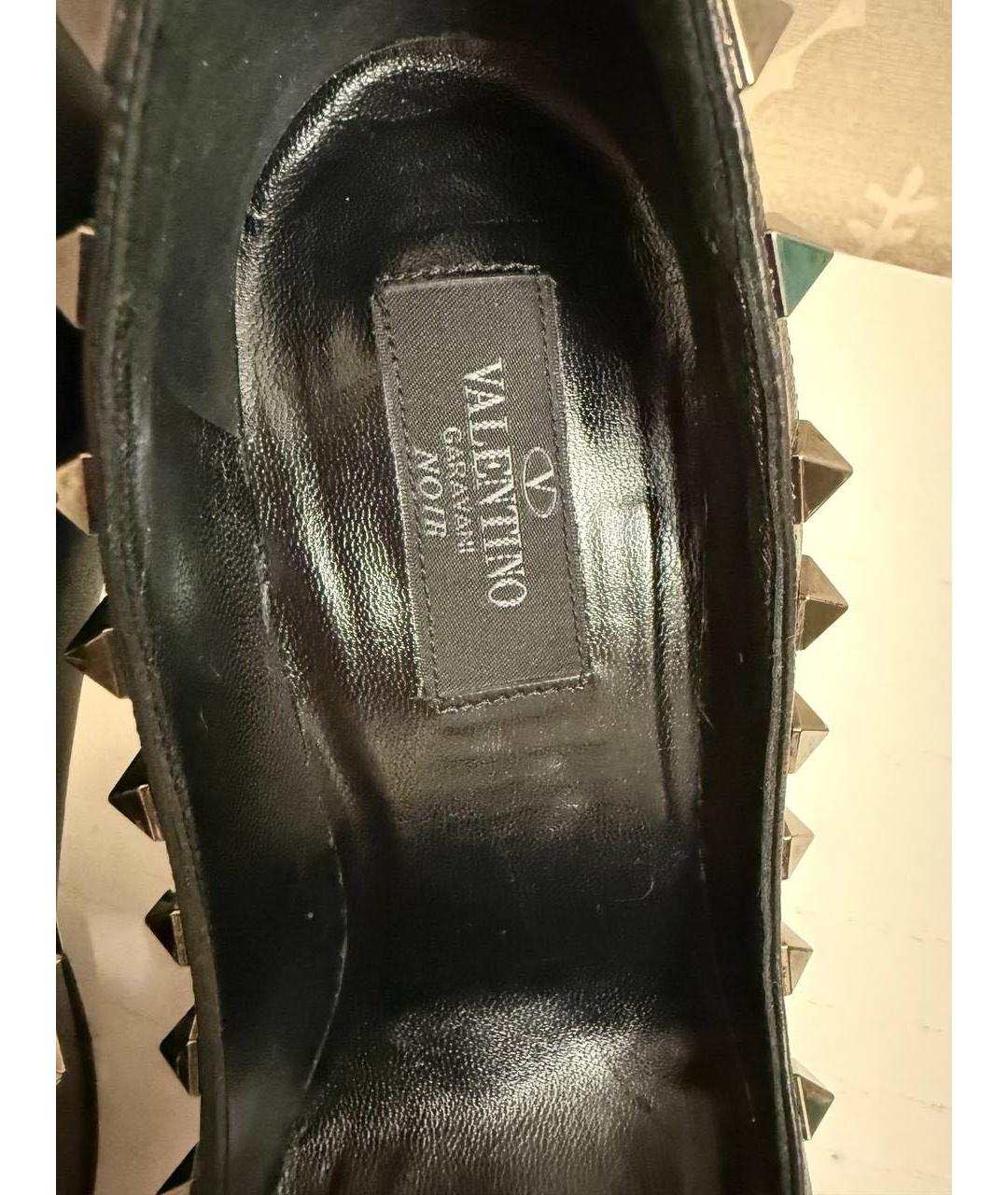 VALENTINO Черные кожаные туфли, фото 4