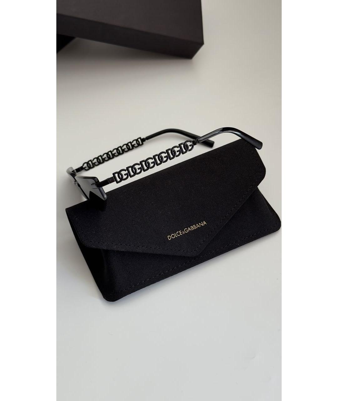 DOLCE&GABBANA Черные металлические солнцезащитные очки, фото 4