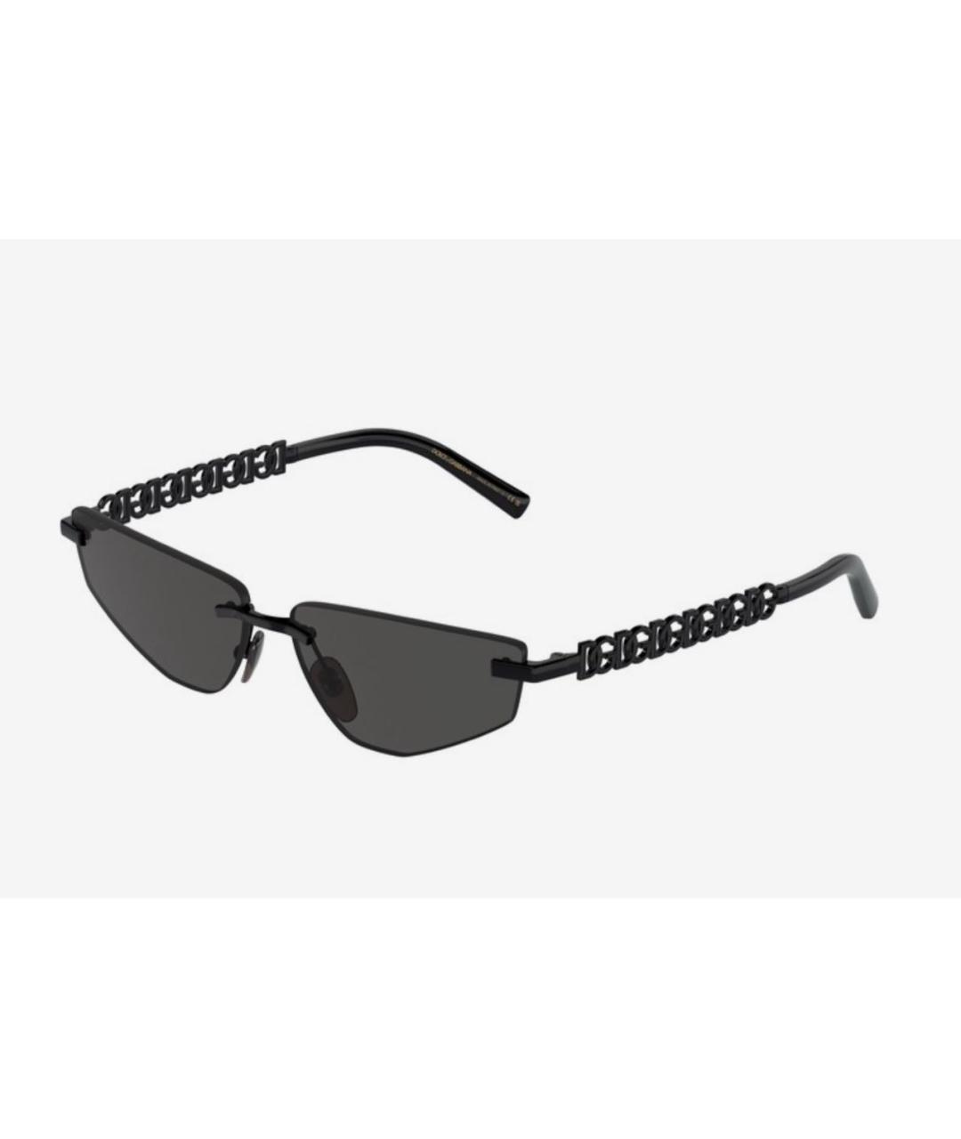 DOLCE&GABBANA Черные металлические солнцезащитные очки, фото 9