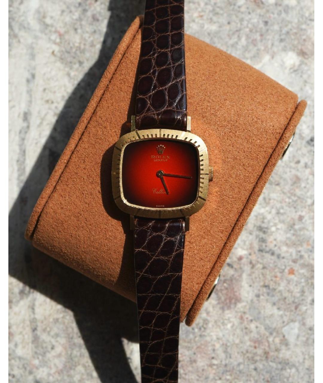 ROLEX Красные часы из желтого золота, фото 8