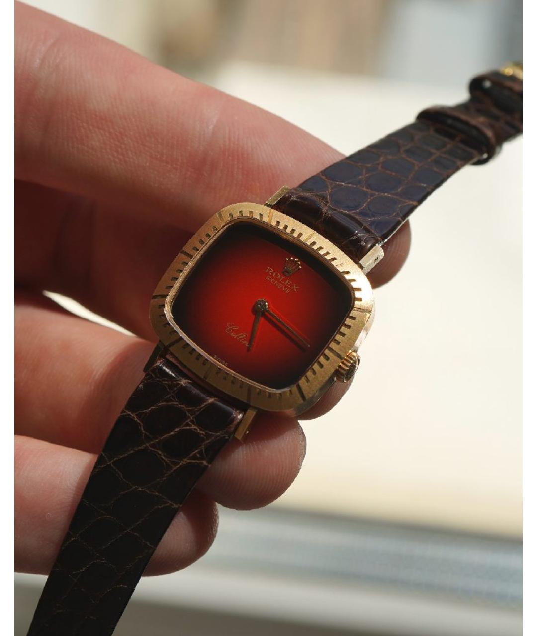 ROLEX Красные часы из желтого золота, фото 7