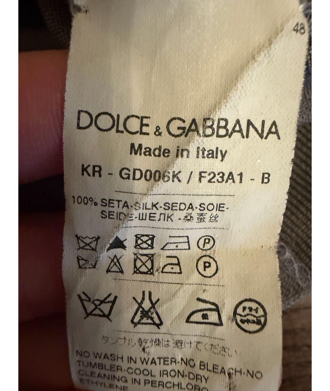 DOLCE&GABBANA Серый шелковый джемпер / свитер, фото 3