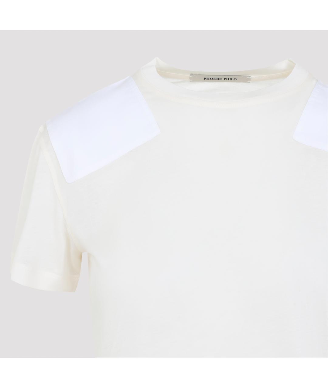 PHOEBE PHILO Бежевая хлопковая футболка, фото 4
