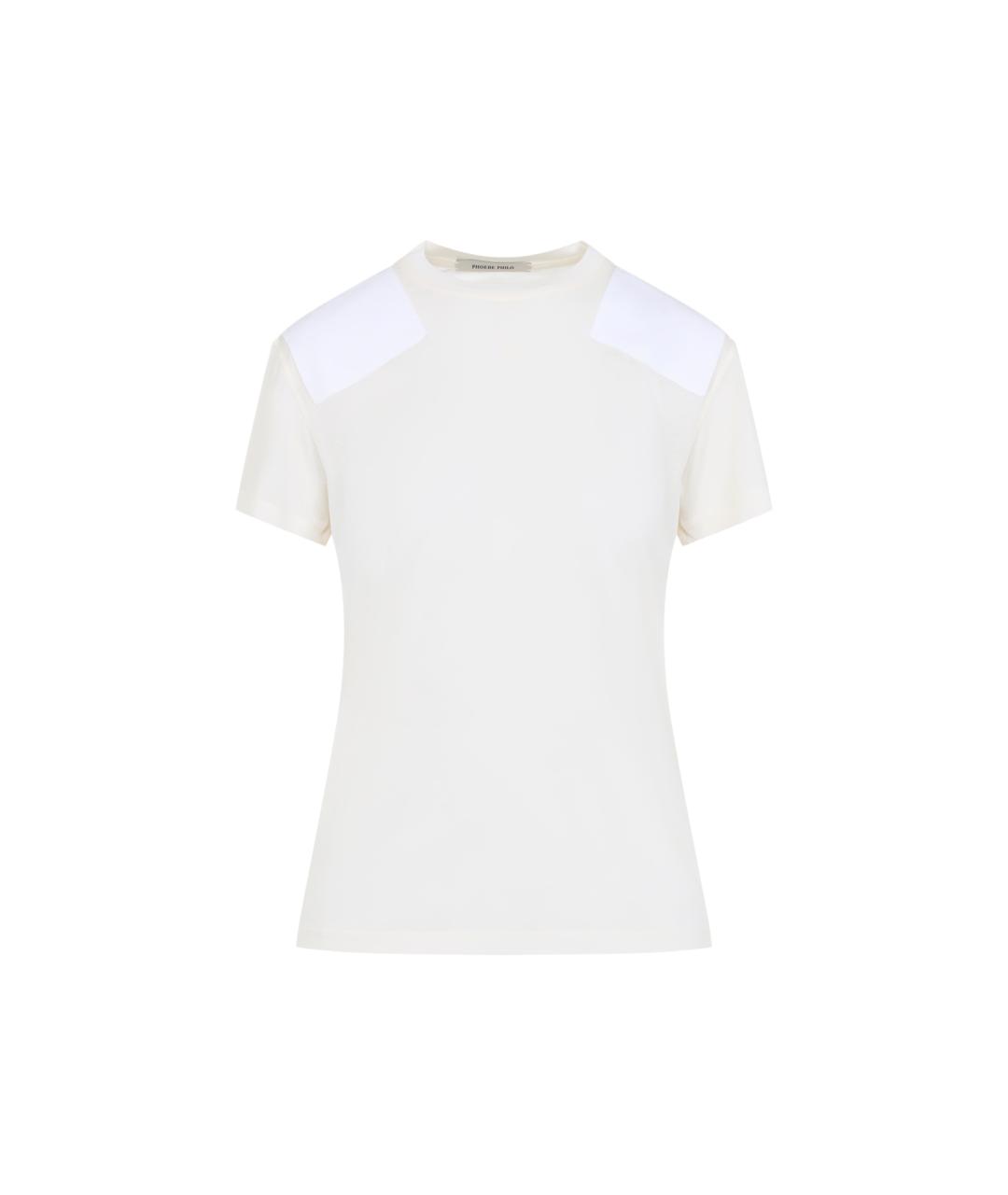 PHOEBE PHILO Бежевая хлопковая футболка, фото 1