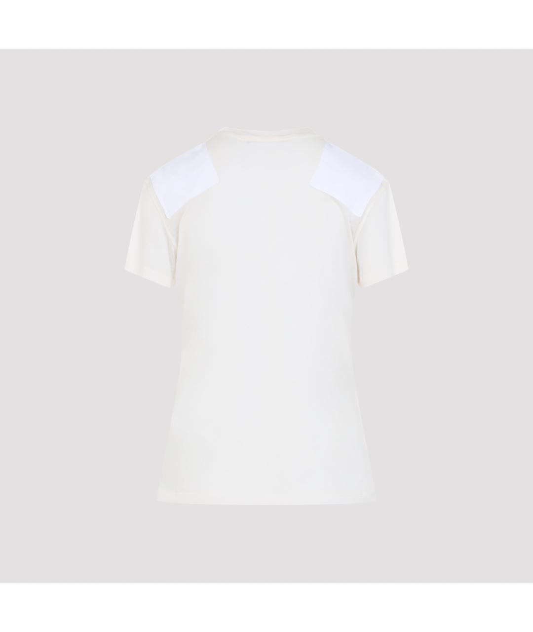 PHOEBE PHILO Бежевая хлопковая футболка, фото 3