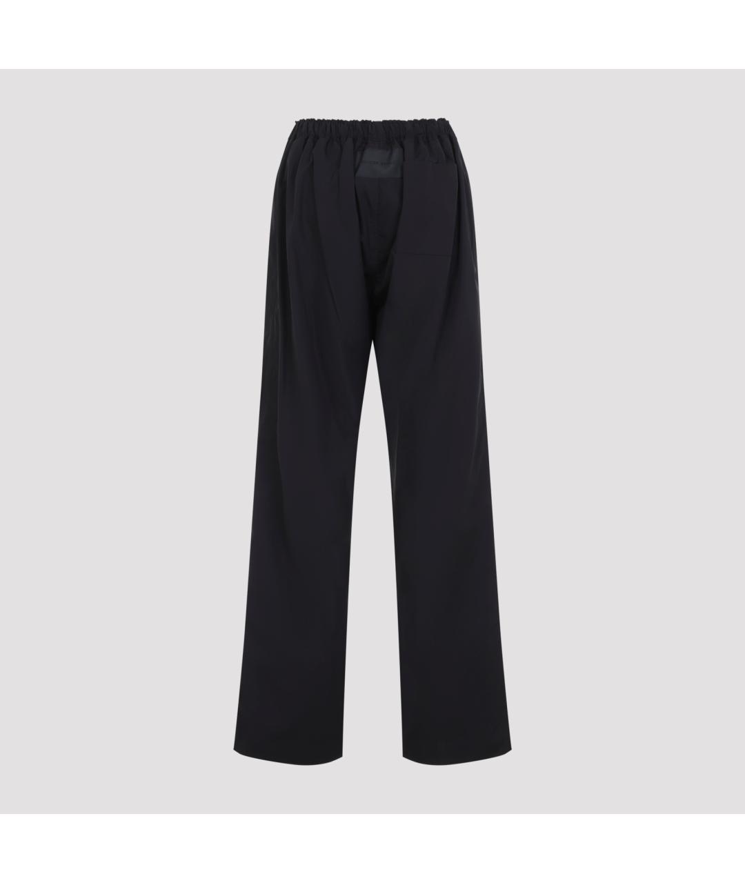 PHOEBE PHILO Черные хлопковые прямые брюки, фото 3