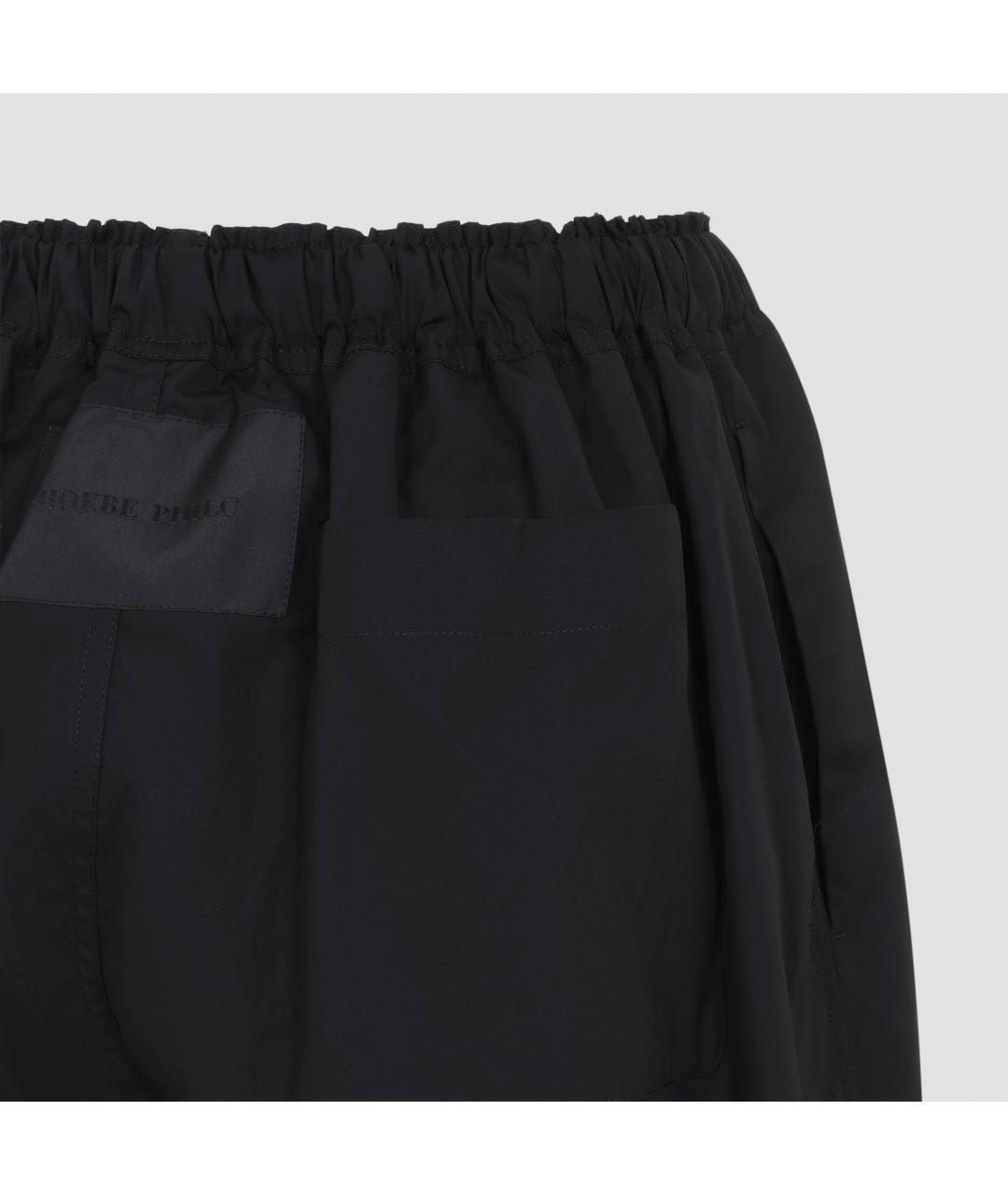PHOEBE PHILO Черные хлопковые прямые брюки, фото 4