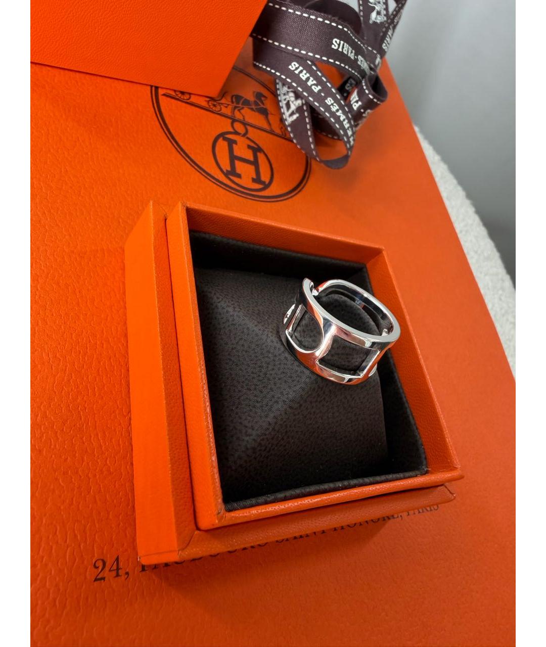 HERMES Серебряное серебряное кольцо, фото 3