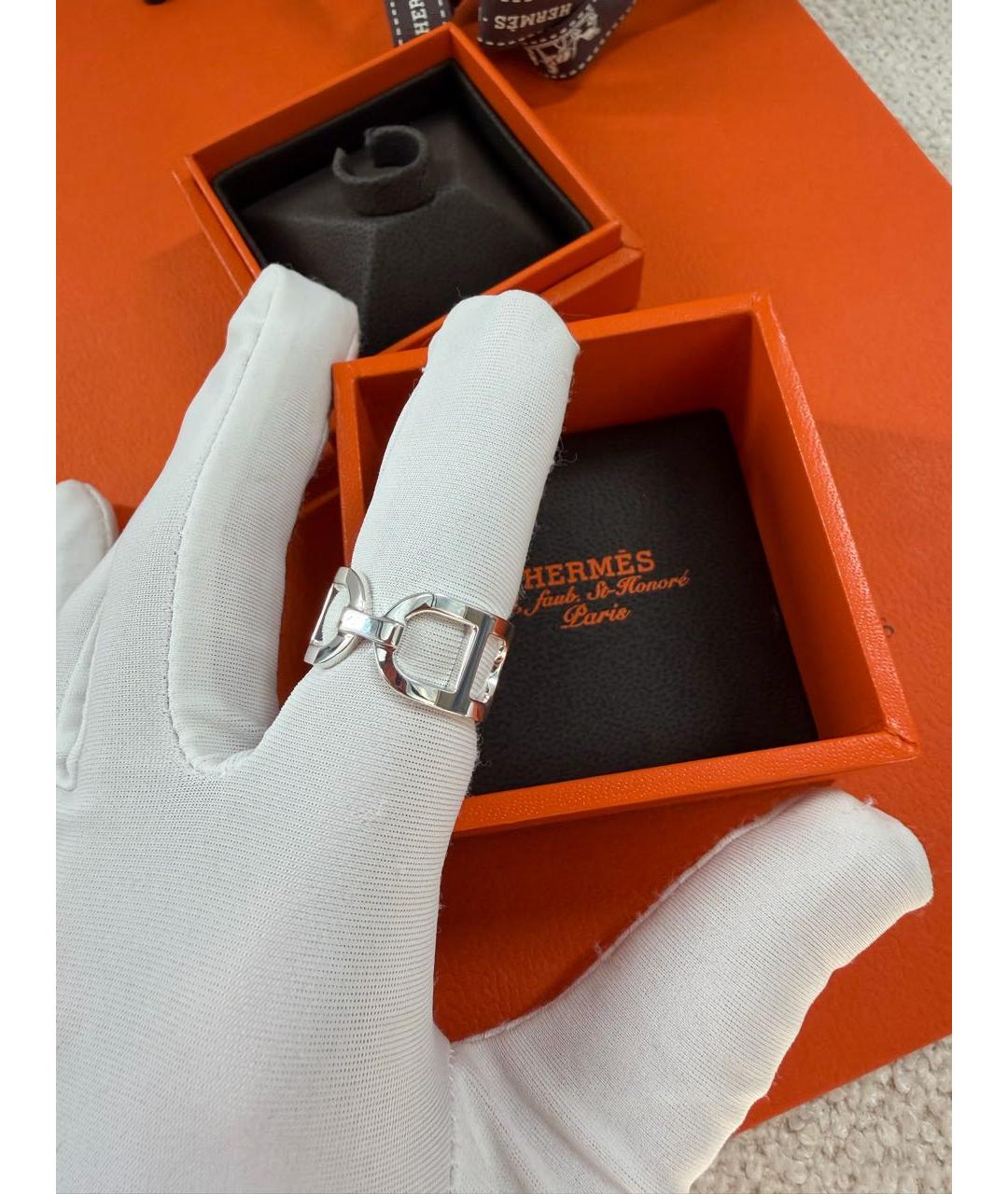 HERMES Серебряное серебряное кольцо, фото 6