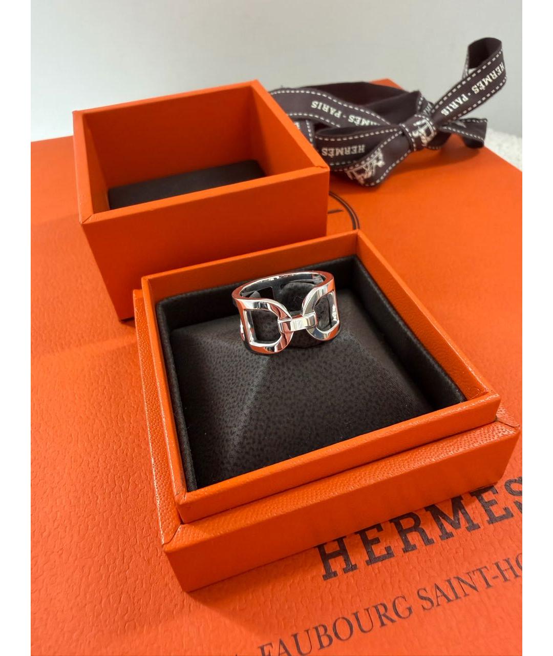 HERMES Серебряное серебряное кольцо, фото 2