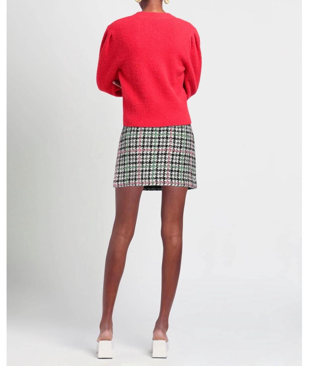 MSGM Мульти шерстяная юбка мини, фото 5