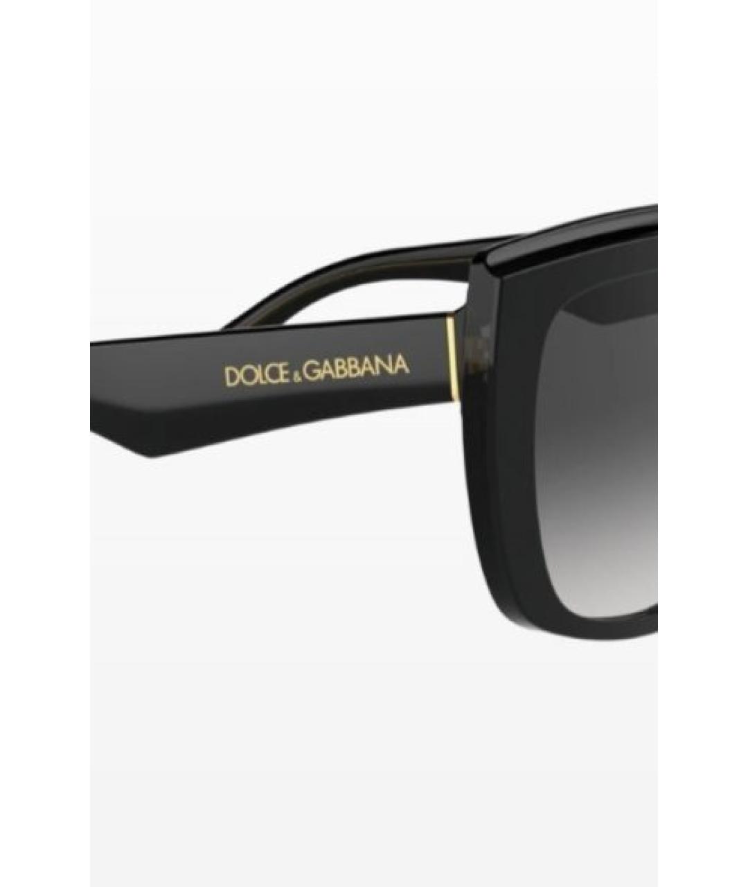 DOLCE&GABBANA Черные пластиковые солнцезащитные очки, фото 3