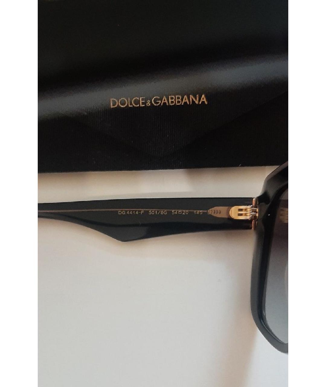 DOLCE&GABBANA Черные пластиковые солнцезащитные очки, фото 7