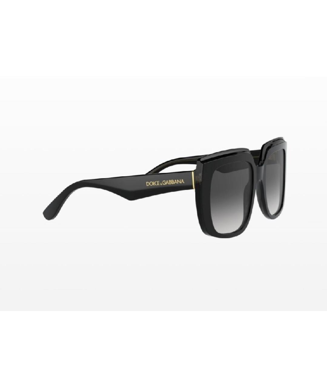 DOLCE&GABBANA Черные пластиковые солнцезащитные очки, фото 2