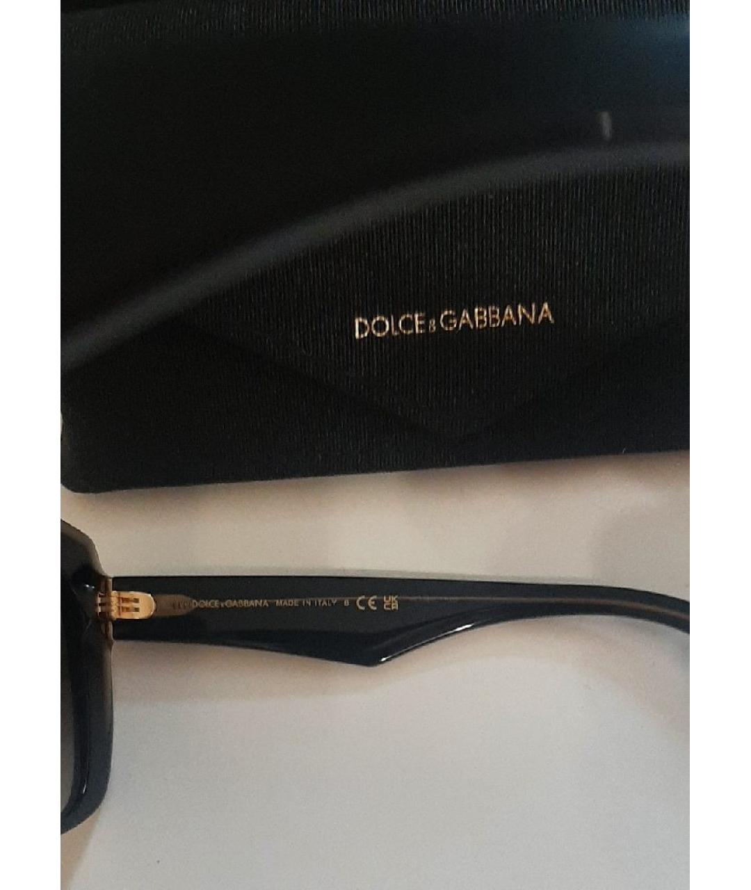 DOLCE&GABBANA Черные пластиковые солнцезащитные очки, фото 8