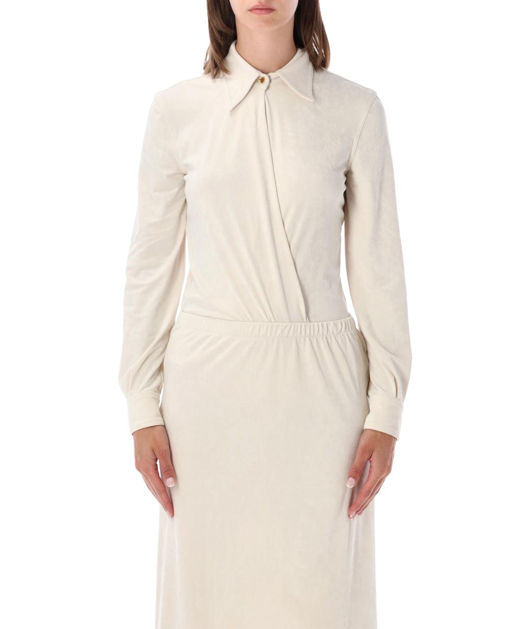 ALBERTA FERRETTI Бежевое хлопковое боди, фото 1