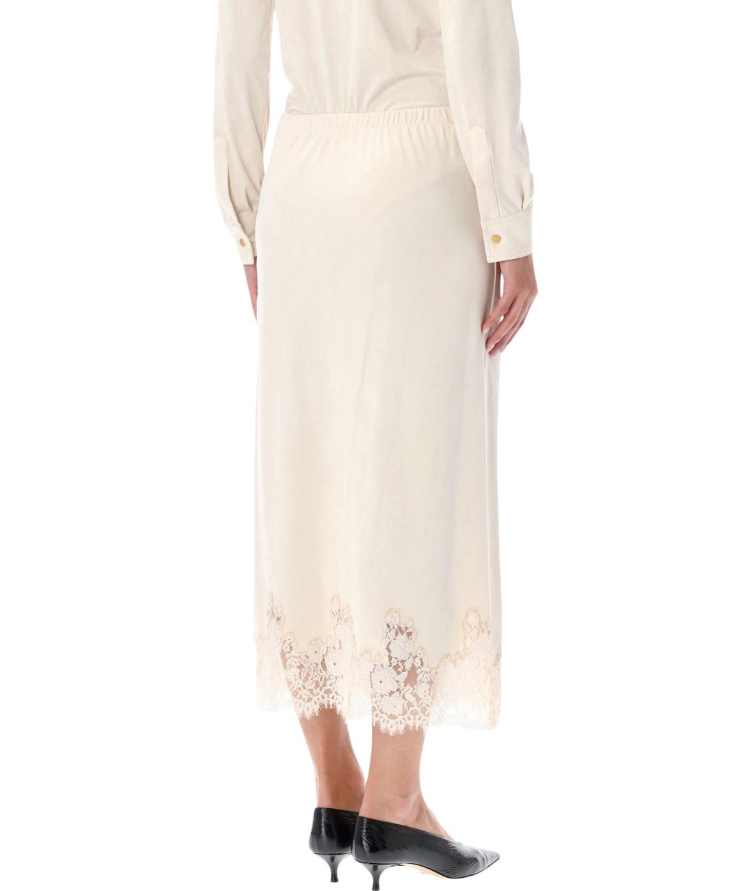 ALBERTA FERRETTI Бежевая юбка миди, фото 2