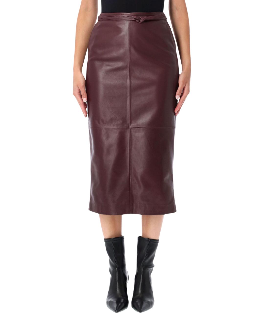 ALBERTA FERRETTI Коричневая юбка миди, фото 1