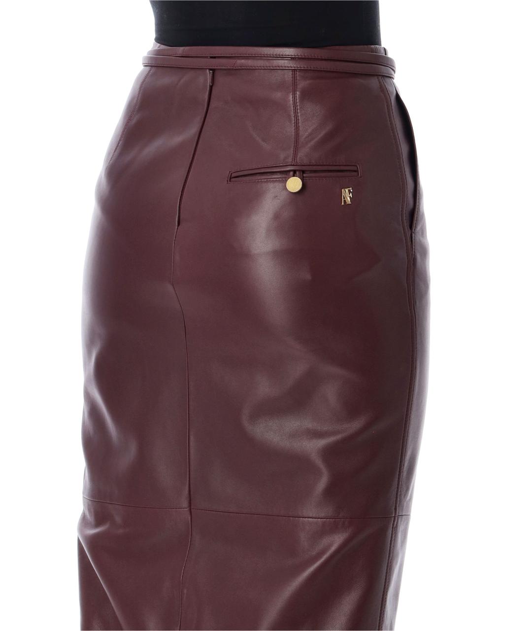 ALBERTA FERRETTI Коричневая юбка миди, фото 3
