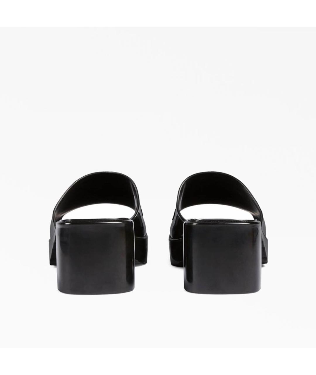GUCCI Черные резиновые шлепанцы, фото 3