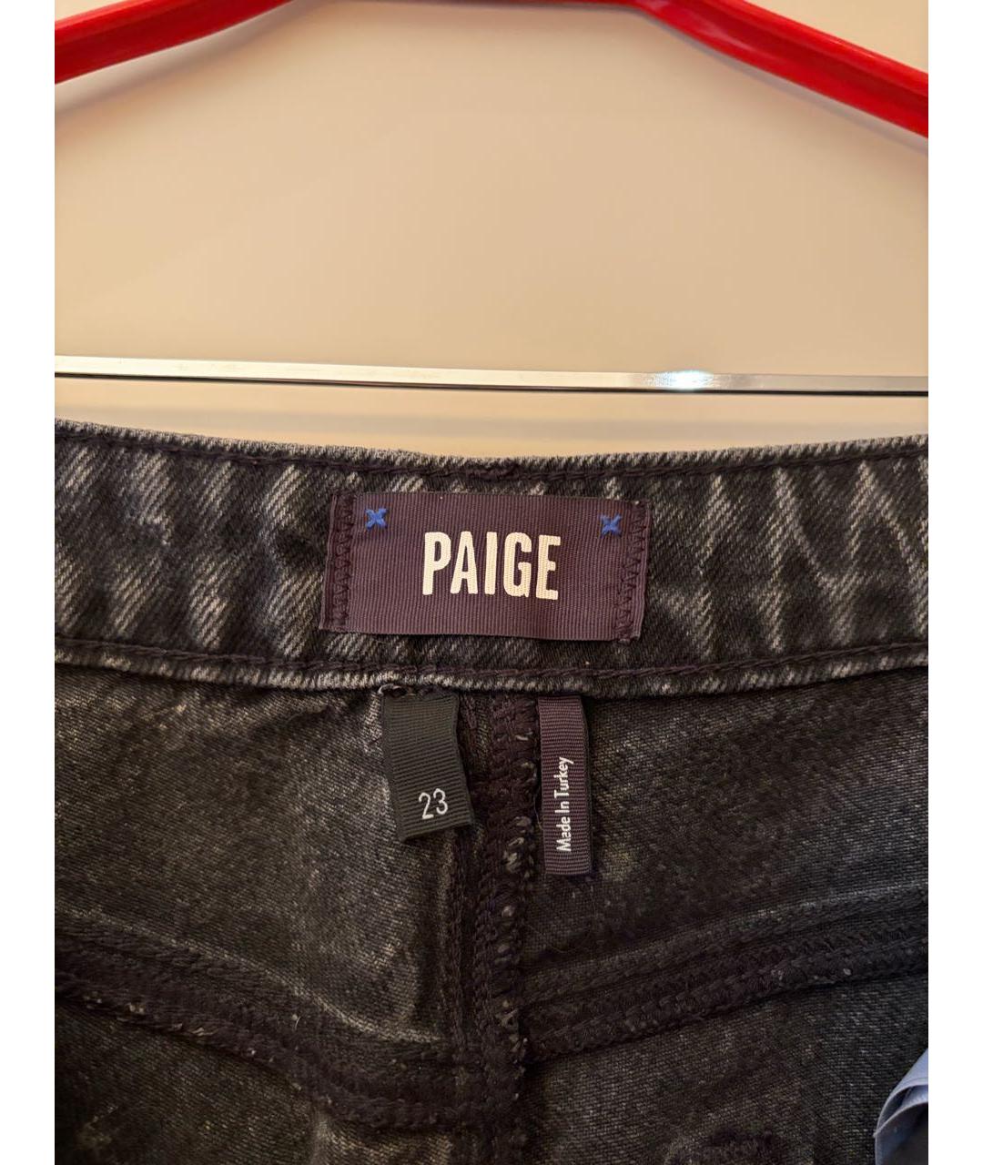 PAIGE Антрацитовые хлопко-лиоцелловые прямые джинсы, фото 3