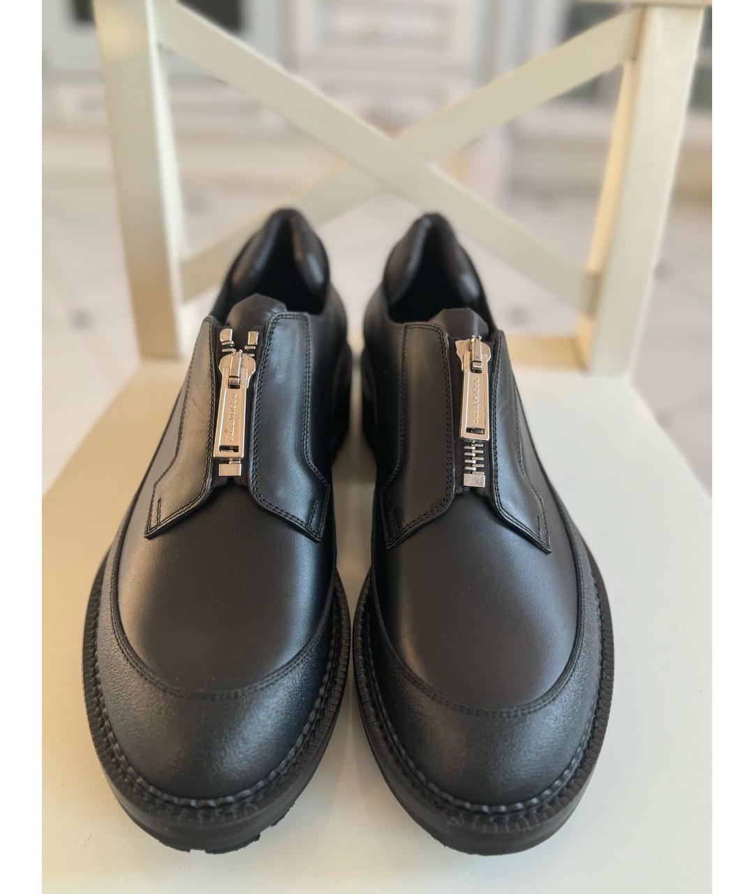 DSQUARED2 Черные кожаные туфли, фото 2