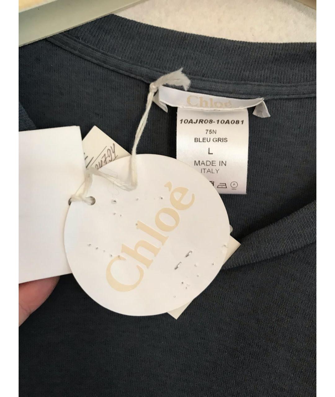 CHLOE Синее хлопковое платье, фото 2