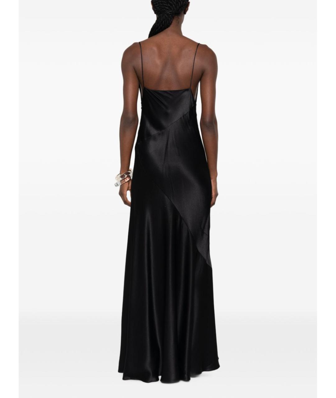 ALBERTA FERRETTI Черное вискозное вечернее платье, фото 4