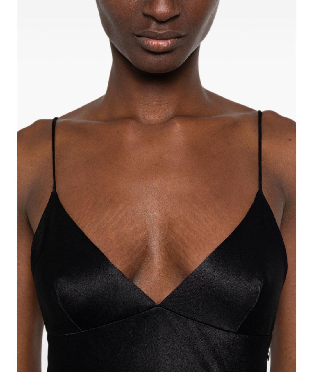 ALBERTA FERRETTI Черное вискозное вечернее платье, фото 3