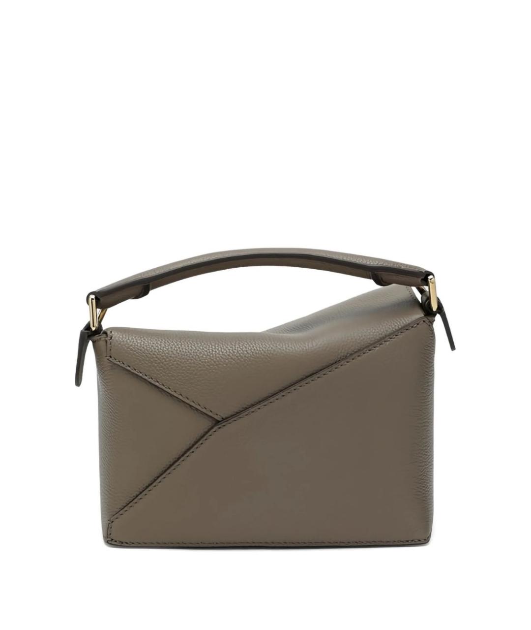 LOEWE Бежевая кожаная сумка через плечо, фото 3