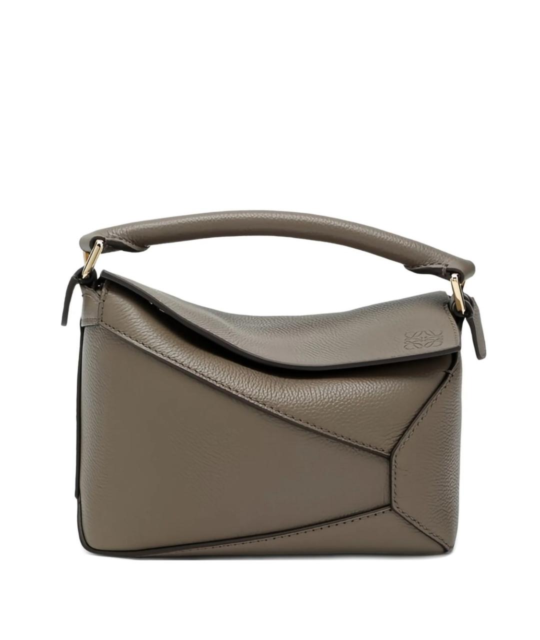 LOEWE Бежевая кожаная сумка через плечо, фото 1