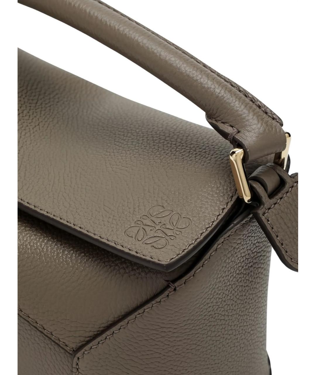 LOEWE Бежевая кожаная сумка через плечо, фото 4