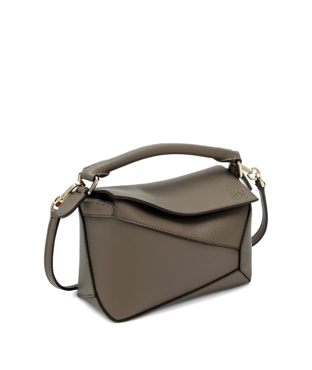 LOEWE Бежевая кожаная сумка через плечо, фото 5