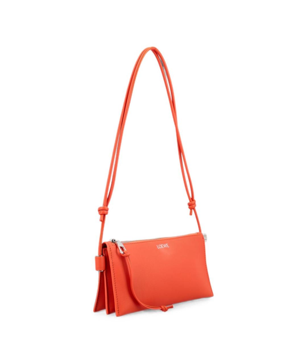 LOEWE Оранжевая кожаная сумка через плечо, фото 3