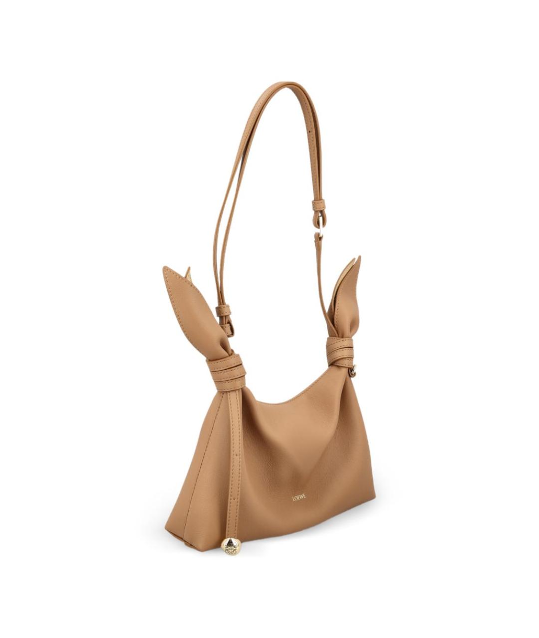 LOEWE Коричневая кожаная сумка через плечо, фото 3