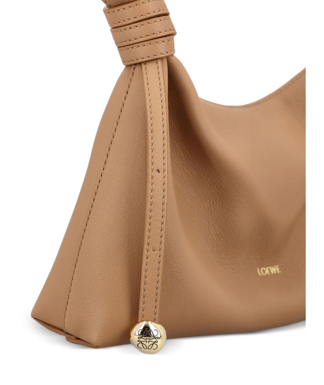 LOEWE Коричневая кожаная сумка через плечо, фото 4