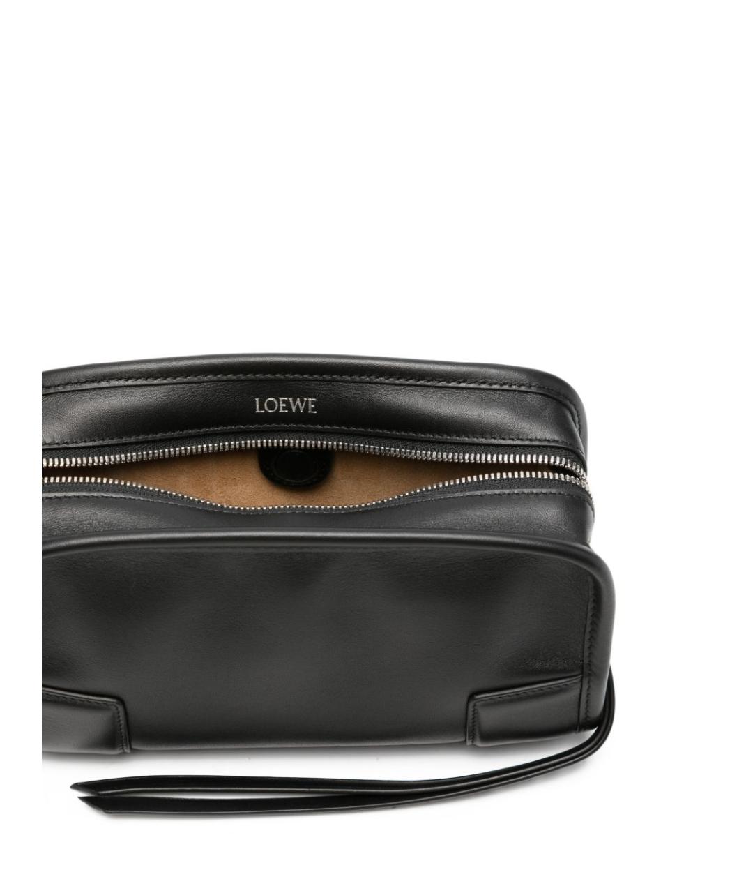LOEWE Черная кожаная сумка тоут, фото 4