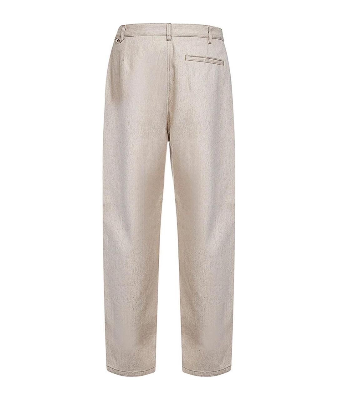 JACQUEMUS Коричневые хлопковые прямые джинсы, фото 2