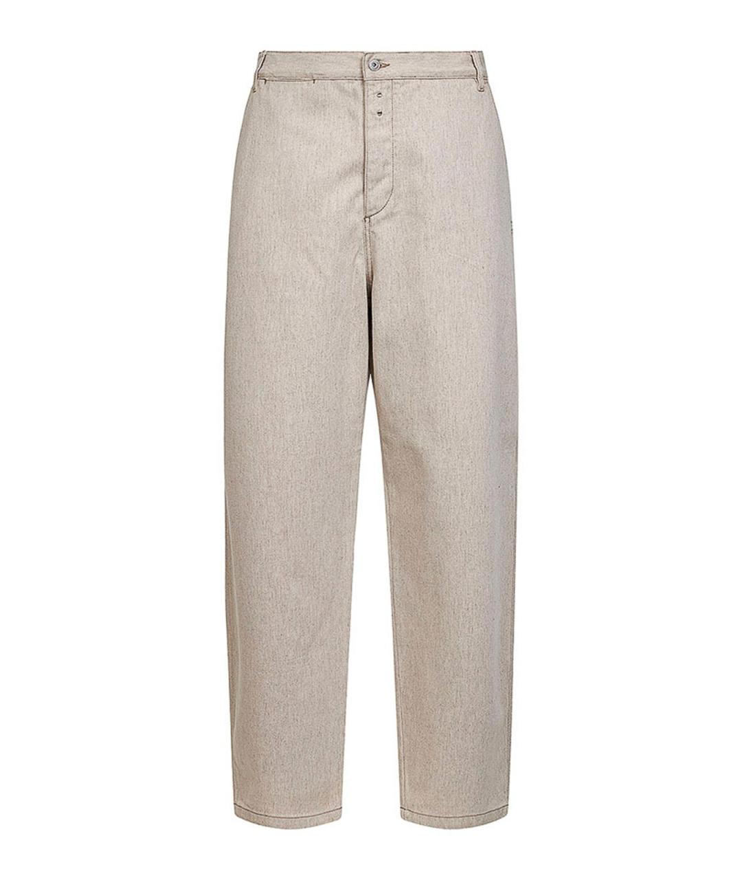 JACQUEMUS Коричневые хлопковые прямые джинсы, фото 1