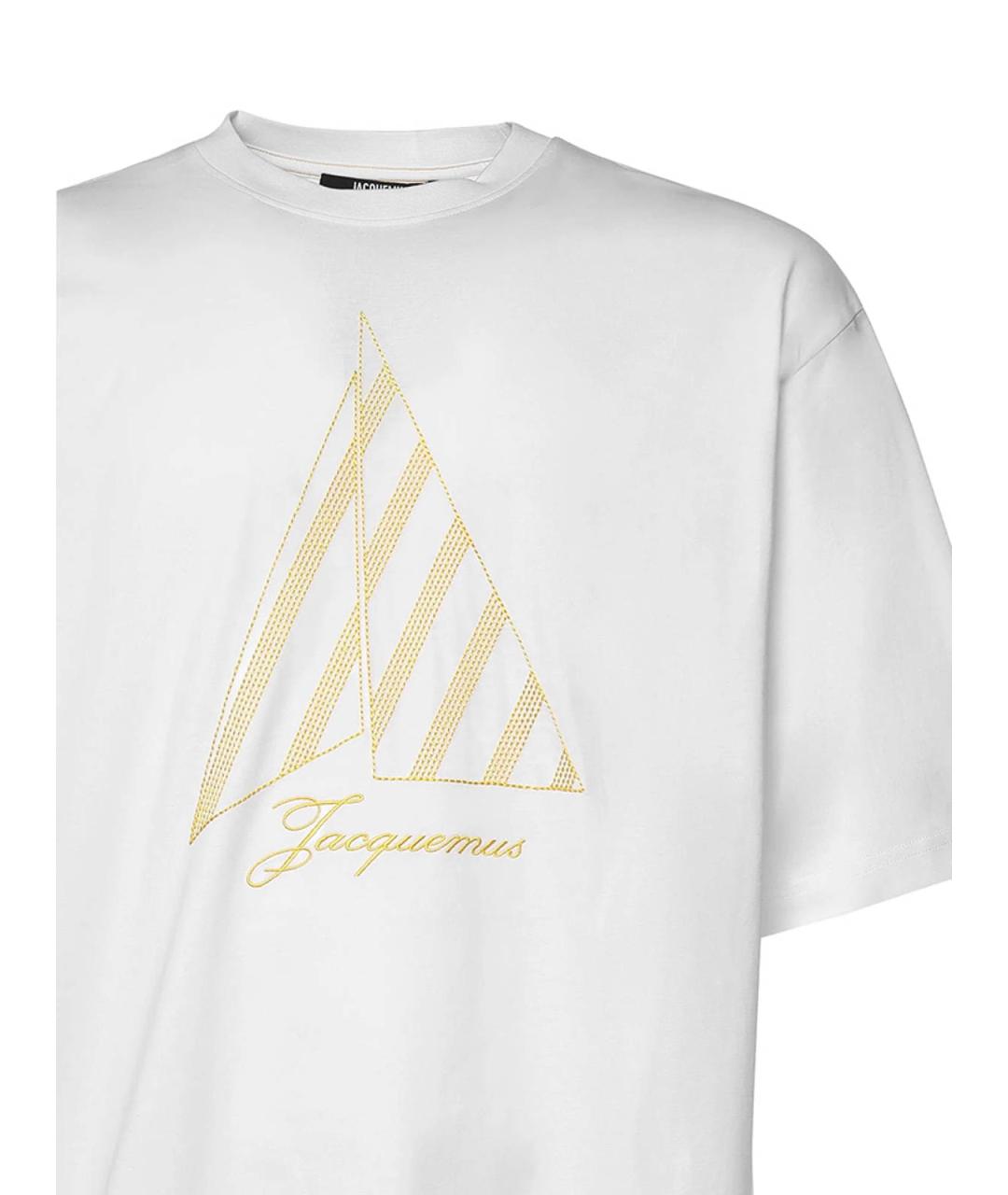 JACQUEMUS Белая хлопковая футболка, фото 3