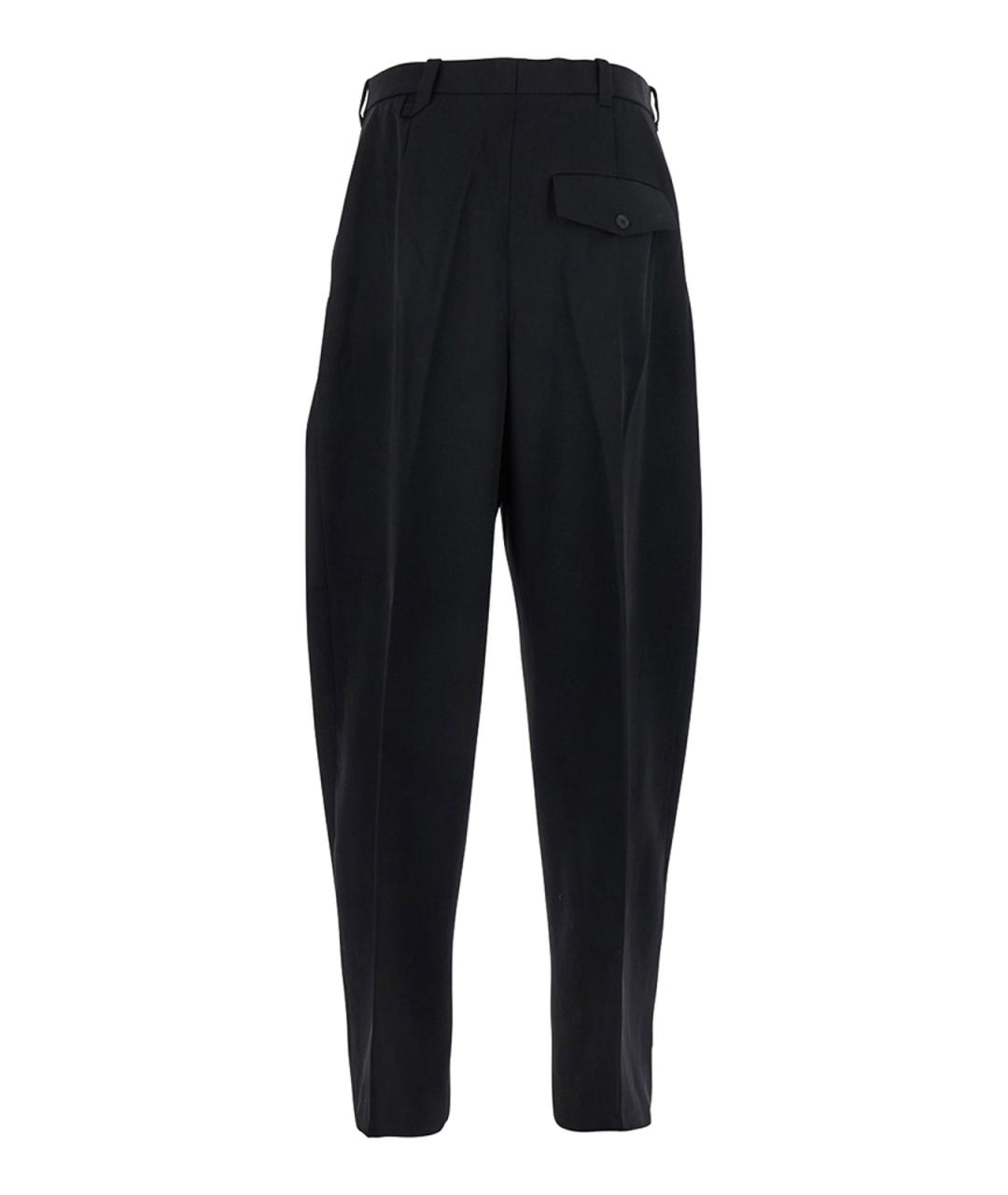 JACQUEMUS Черные шерстяные повседневные брюки, фото 2