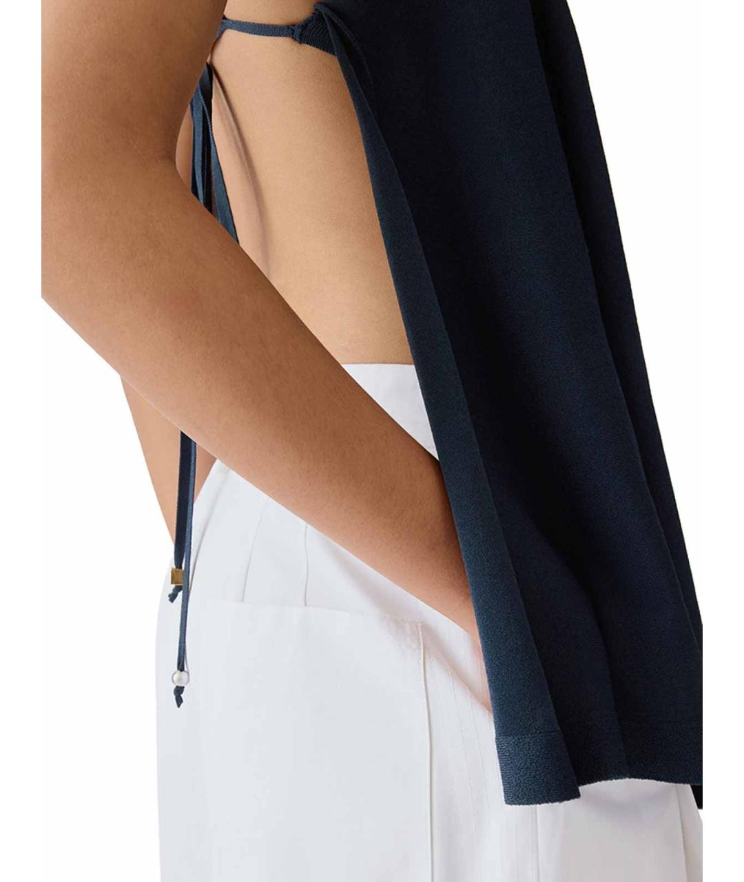 JACQUEMUS Синяя вискозная майка, фото 3