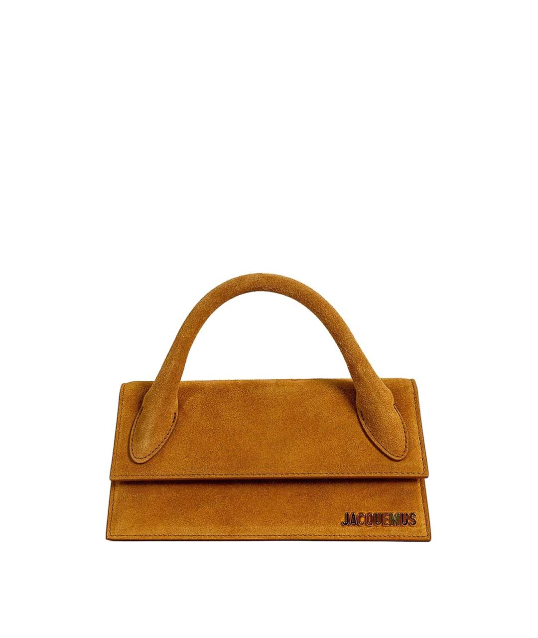 JACQUEMUS Коричневая кожаная сумка через плечо, фото 1